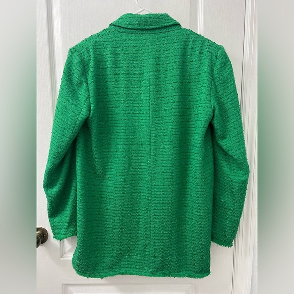 Zara textured double breasted green blazer(Size S) - Picture 14 of 17